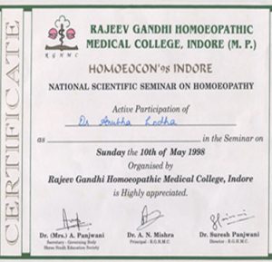 Rajeev Gandhi Homeopathic Medical College, Indore